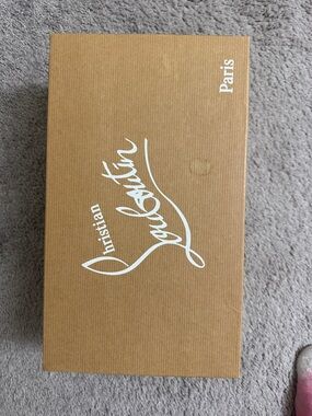 Christian Louboutin Tan and White Logo Shoe Box